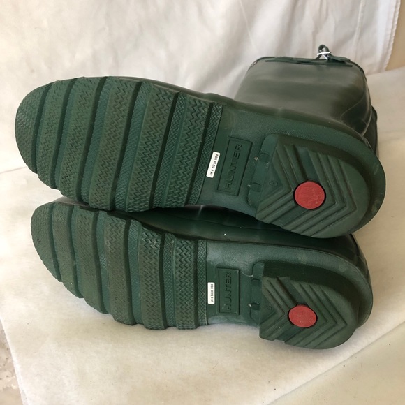 US 8 HUNTER Tall Matte Rain Boots Wellies Green - Picture 6 of 7